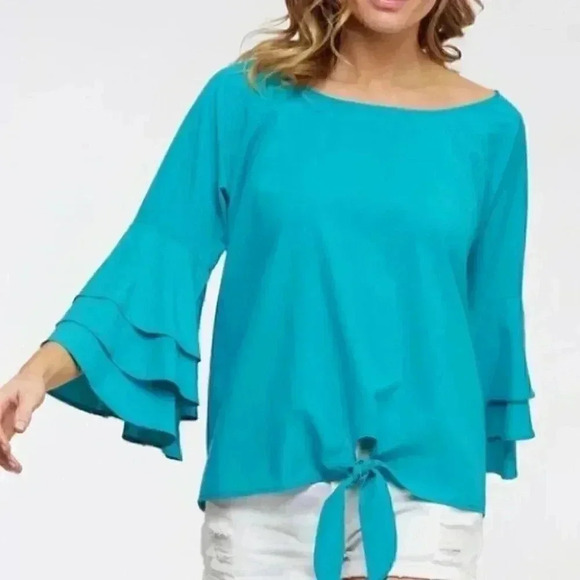 FLARED SLEEVED TOP - Picture 1 of 3